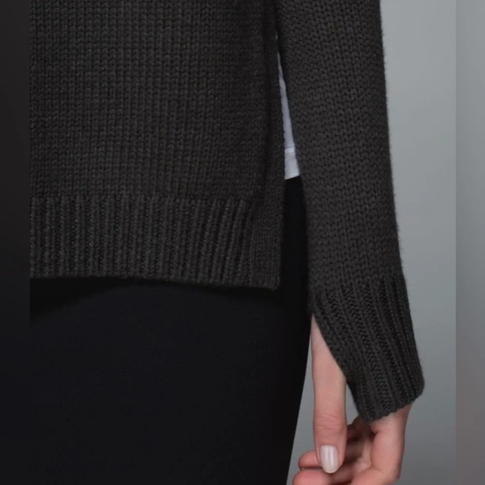 lululemon athletica Dark Charcoal Crew Neck Sweater